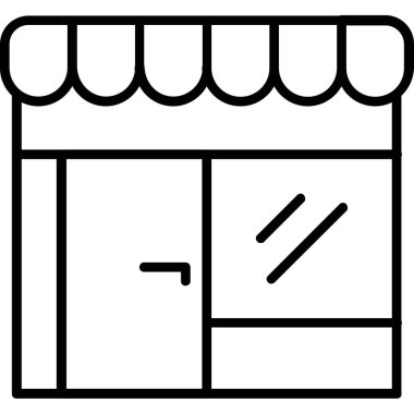 Dükkan. Web simgesi basit illüstrasyon