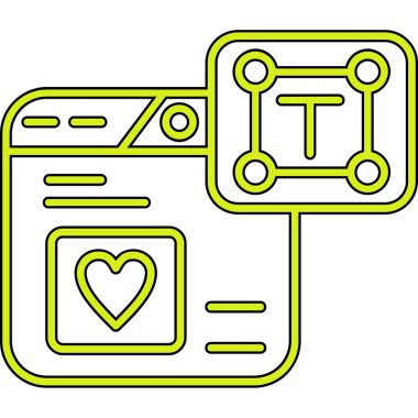 vektör aşk kalp simgesi