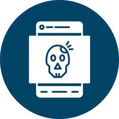 Kafatası. Web simgesi basit illüstrasyon