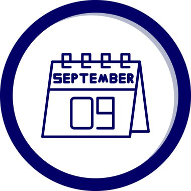 Takvimdeki 9 Eylül takvim simgesi
