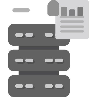 veritabanı düz vektör simgesi