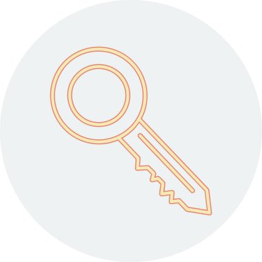 Anahtar ince satırı simgesi.