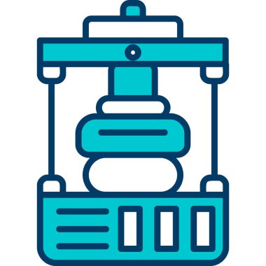 Fabrika. Web simgesi basit illüstrasyon