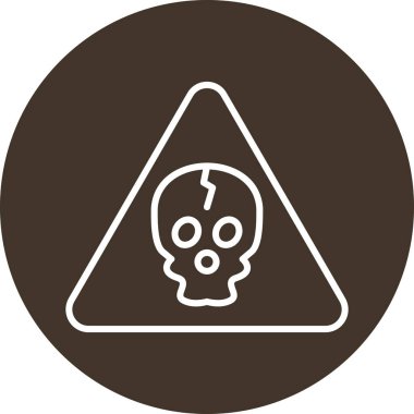 Kafatası. Web simgesi basit illüstrasyon