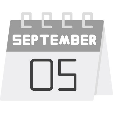 5 Eylül - takvim simgesini - vektör çizim