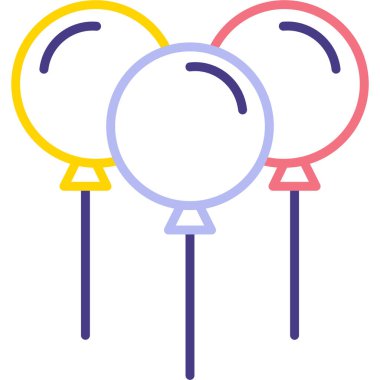 balonlar simge vektör illüstrasyonu