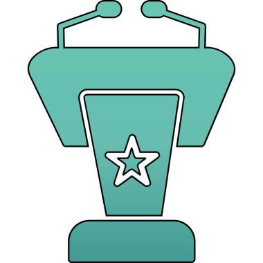 Kupa ikonu. Web için kupa vektör simgelerinin özet çizimi