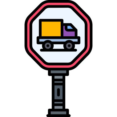 Trafik levhası. Basit illüstrasyon