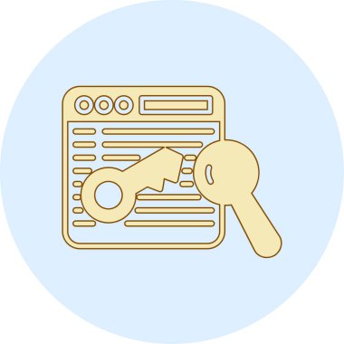 Anahtar simgesi vektör illüstrasyonu