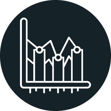 Bar Grafiği. Web simgesi basit illüstrasyon