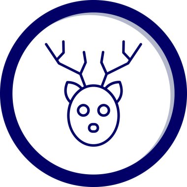 Geyik. Web simgesi basit illüstrasyon