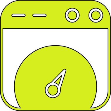 Akıllı telefonun yeşil ve beyaz simgesinin vektör çizimi