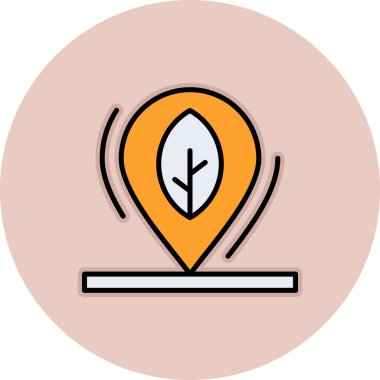 harita pin ikonu vektör illüstrasyonu