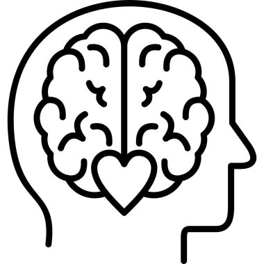 Kalp ikonlu beyin, dış hatlar tarzı