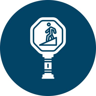 Yol işareti simgesi. düz biçim