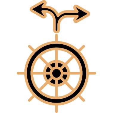 Direksiyon. Web simgesi vektör illüstrasyonu