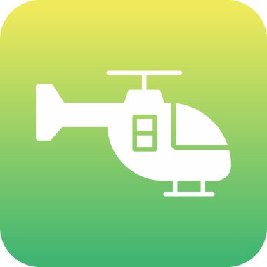 Helikopter simgesi vektör illüstrasyonu