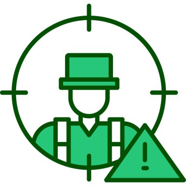 Çiftçi. Web simgesi basit illüstrasyon