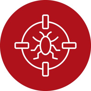 Virüs simgesinin vektör illüstrasyonu