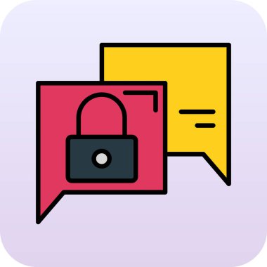 Dolu Gradyan Vektör Simgesi Tasarımını Kilitle