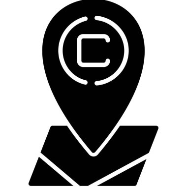 konum. Web simgesi basit illüstrasyon