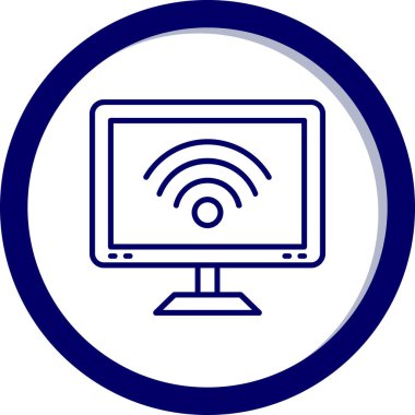 Kablosuz. Web simgesi basit illüstrasyon
