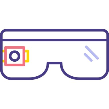 Gözlük. Web simgesi basit illüstrasyon