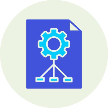 Web ve mobil için vektör ayarları simgesi