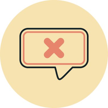 - Hayır. vektör simgesi basit resimleme