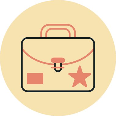 bavul ikonu vektör illüstrasyonu