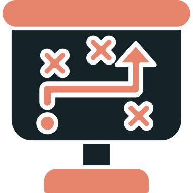 Doldurulmuş ana hatlar biçiminde yön ikonu