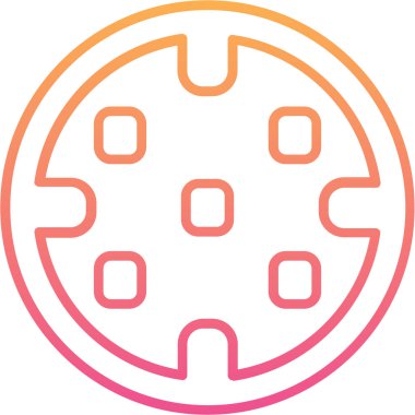 Modern b 'nin vektör illüstrasyonu pizza ikonundan yoksun