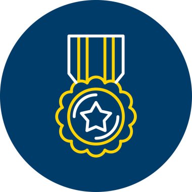 Madalya. Web simgesi basit illüstrasyon