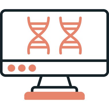 DNA araştırma düz tasarım simgesi