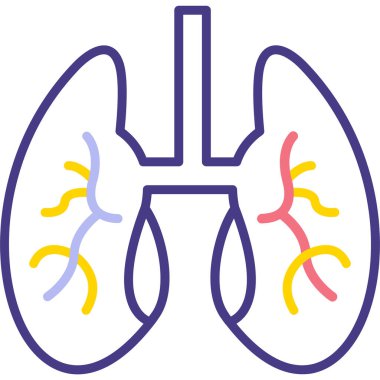 Ciğerler. Web simgesi basit tasarım