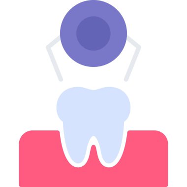 Diş. Web simgesi basit illüstrasyon