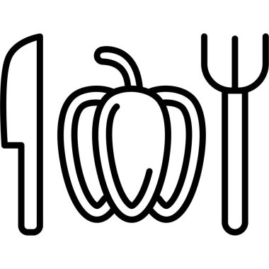 Gıda simgesinin vektör illüstrasyonu