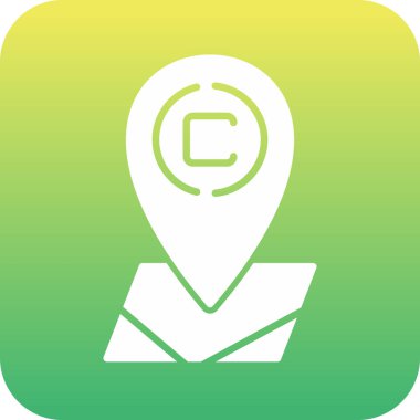 eşsiz navigasyon konum vektör simgesi