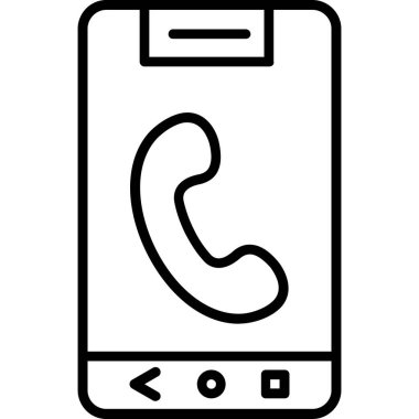 telefon arama simgesi vektör illüstrasyonu