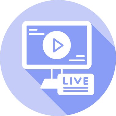 Düz biçimde canlı web simgesi