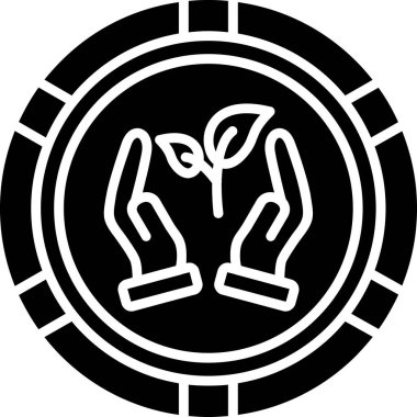 Bir bitki simgesinin vektör illüstrasyonu