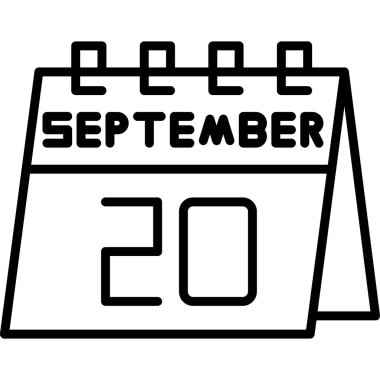 12 Eylül - Takvim simgesi simgesi