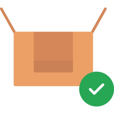 kutu düz vektör simgesi