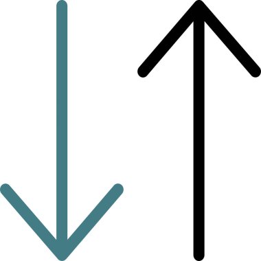 Oklar aşağı yönlü simge