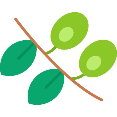 Yaprak. Web simgesi vektör illüstrasyonu