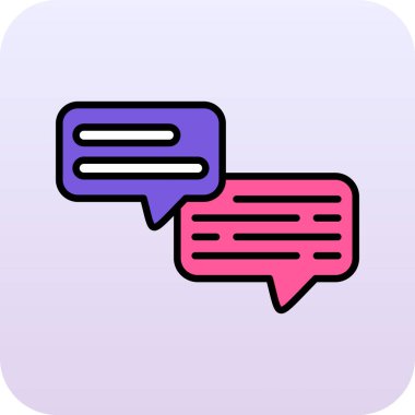 Vektör sohbet simgesi illüstrasyonu