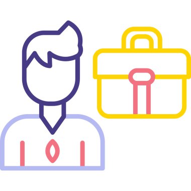 evrak çantası ikonu vektör illüstrasyonu