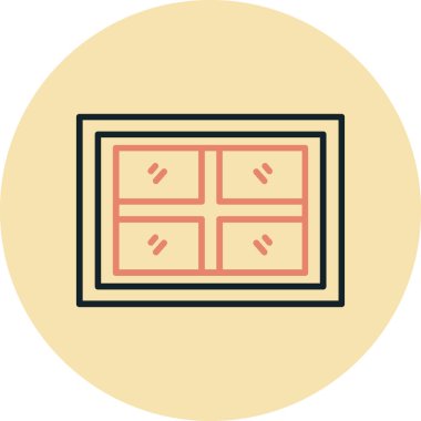 Mobilya simgesinin vektör illüstrasyonu