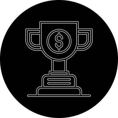 Moda tarzında izole edilmiş kupa simgesi