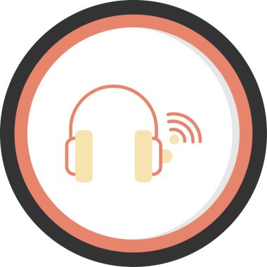 Kulaklık. Web simgesi basit illüstrasyon